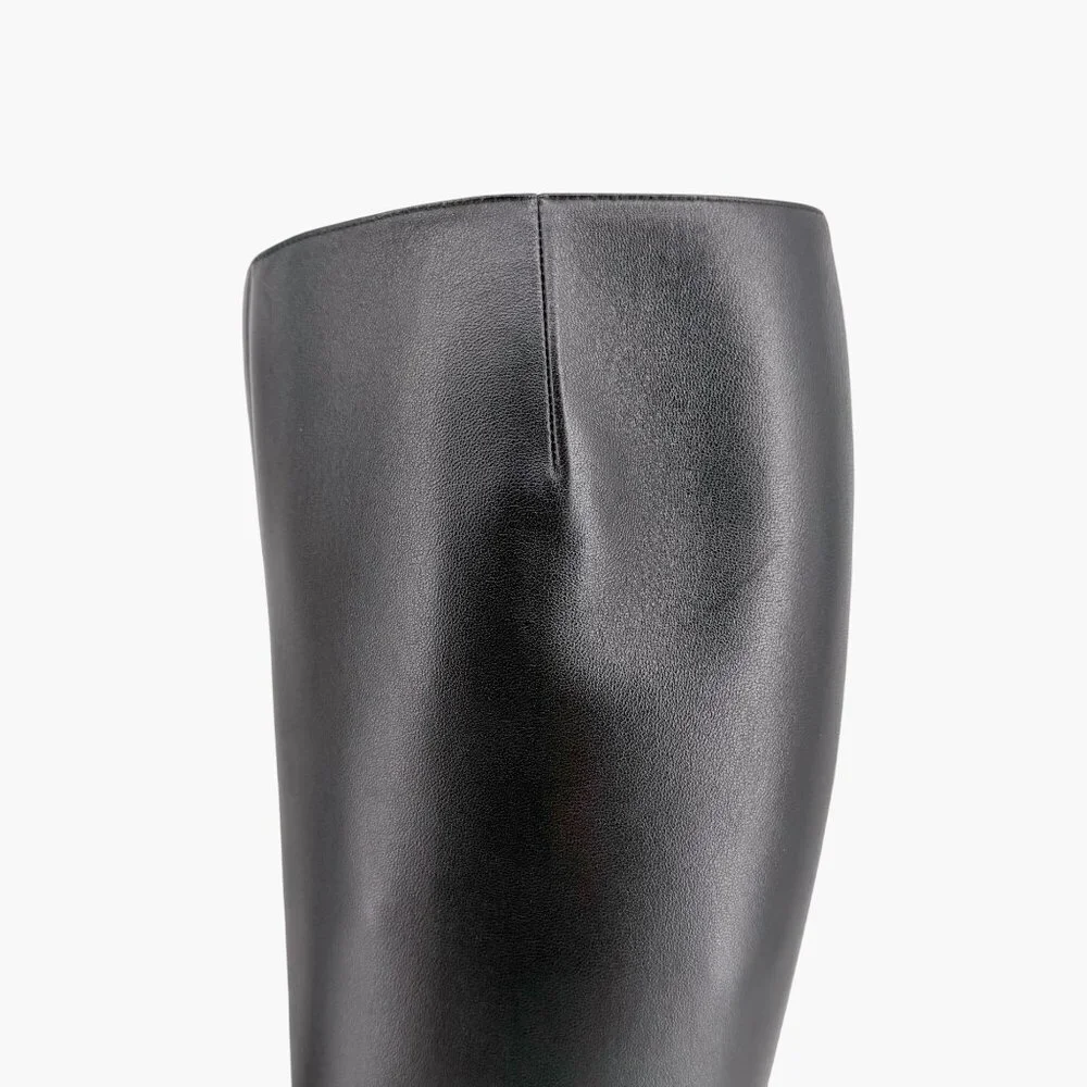 Gucci Mister Black Knee High Horsebit Crystal Heel Boots Size 37 US 7 Women's - Picture 10 of 15